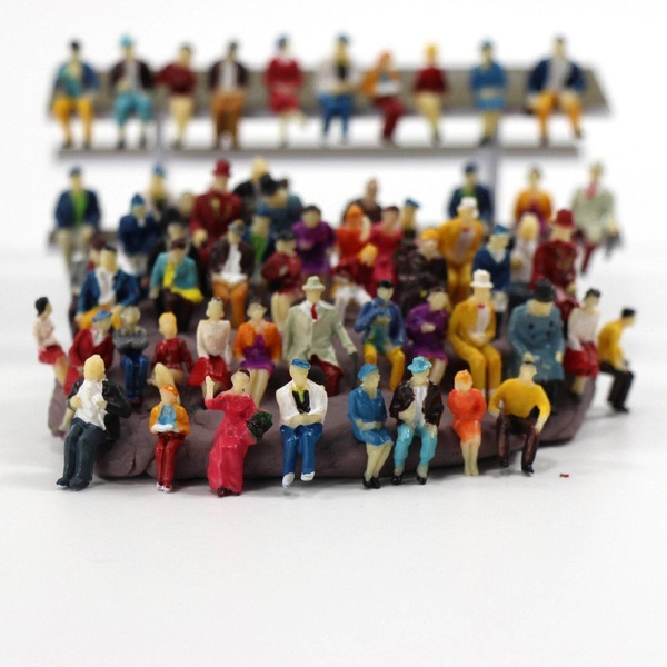Details about   50x HO Scale 1/30 People Painted Park Street Passenger Figures Miniature 