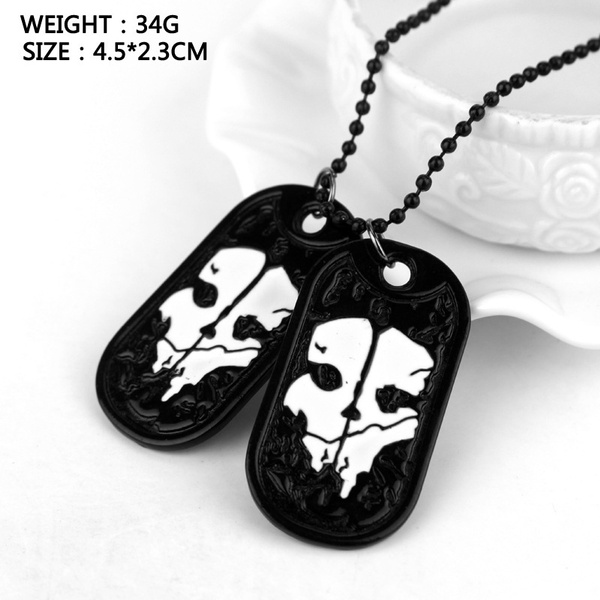 Call of Duty Ghosts Skull Mask Military Dog Tag Necklace | eBay
