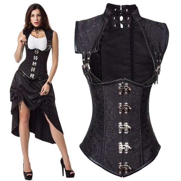 Bustiers Vintage Corset Dresses Gothic Steampunk Dress Plus Size Burlesque  Costumes