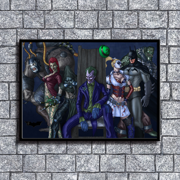 Arkham Asylum Posters HD Print on Canvas Home Decor Wall Art Paintings Batman Arkham Asylum Posters HD Print on Canvas Home Decor Wall Art Paintings Batman