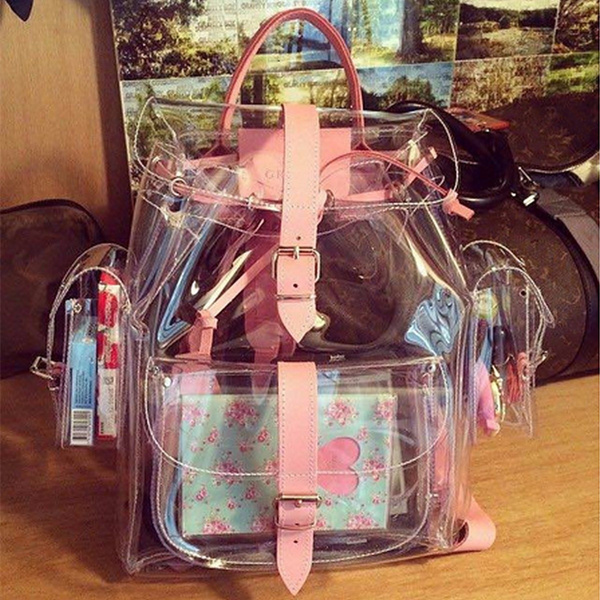Fashion Girl Pink Clear Cute Waterproof 