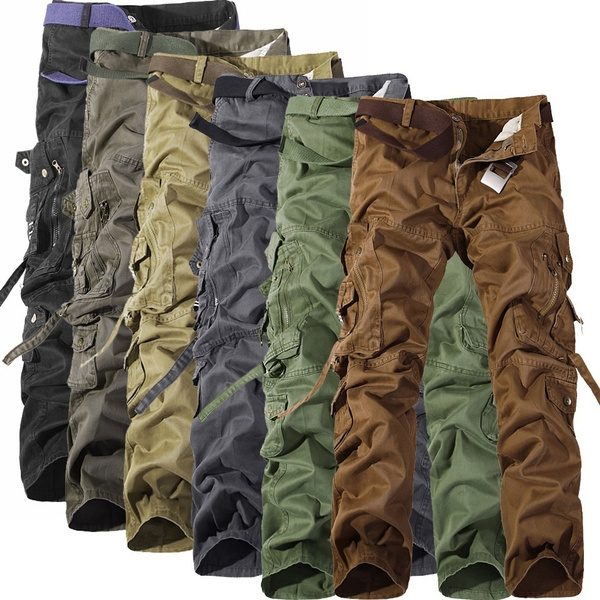 airborne jeans casual training cotton breathable multi pocket military army camouflage cargo pants trousers for men