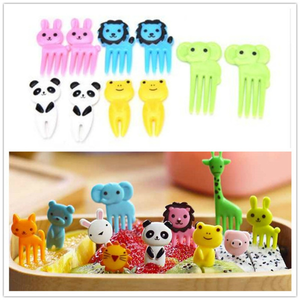 Cute Mini Animal Cartoon Food Picks Children Snack Cake Dessert