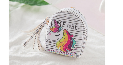 Fashion Purses Digital Printing Unicorn Set Design Tassel Coin Purse Key Card Bag Gift