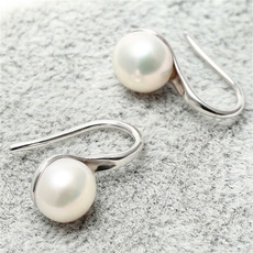 Aobei Pearl ETS-E062 Elegant Trendy Classic High Heels Design Ladies Pearl Earring Best Selling Gift Packaged Freshwater Pearl Dangle Sterling Silver Hook Earring
