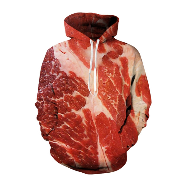 Raw best sale meat hoodie