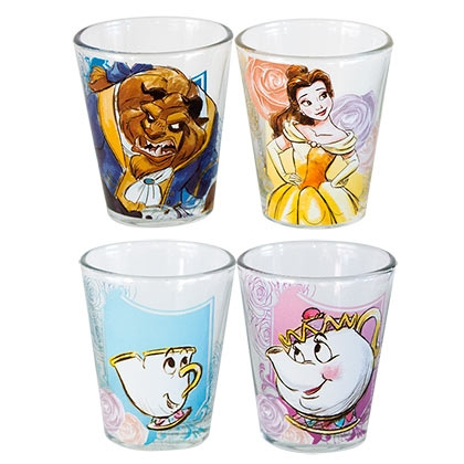 beauty and the beast shot glass