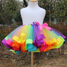 rainbowcolorfultutuskirt, girlsrainbowcolordres, Colorful, Mini