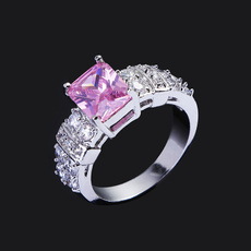 pink, crystal ring, wedding ring, Gifts