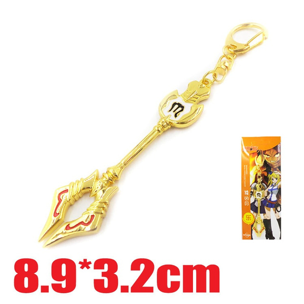 Fairy Tail Lucy 12 Constellation Scorpio Star Spirit Gold Key Key Chain Wish