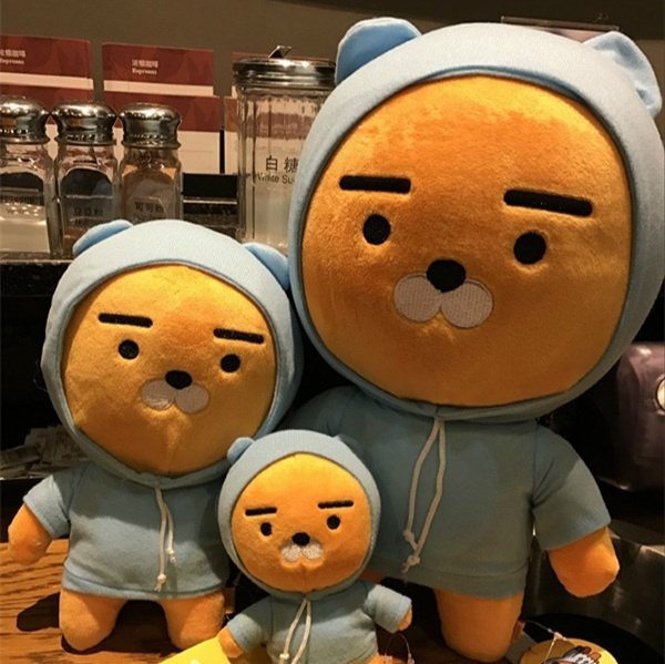 New Lovely Lion Blue Hoody Of Kakao Friends Ryan Plush Doll Character Xams Gift 