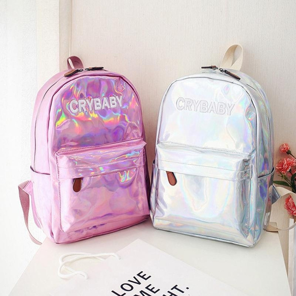 crybaby holographic backpack