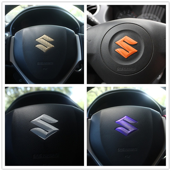 1 Piece Car Steering Wheel Badge Sticker Emblem Decal for Suzuki Grand  Vitara SX4 Swift Jimny Kizashi Liana Wagon R IGNIS ALTO etc.