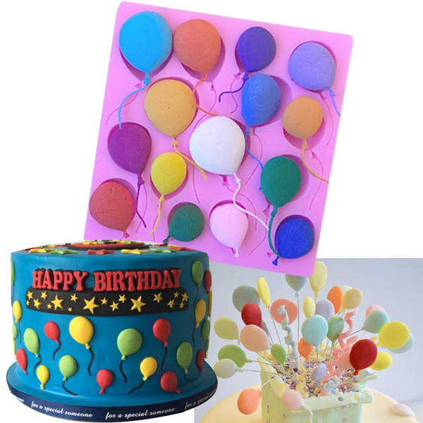Silicone Fondant Balloons Decorating Baking Chocolate Cake Sugarcraft Mold Tools 