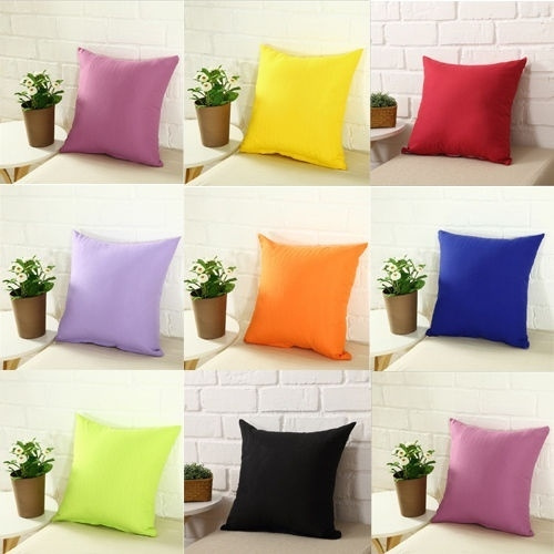 plain coloured cushion covers