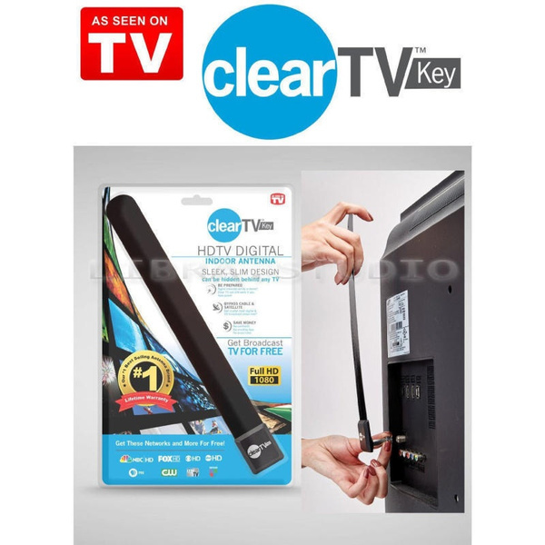 New Clear TV Key HDTV FREE TV Digital Indoor Antenna Ditch Cable As ...
