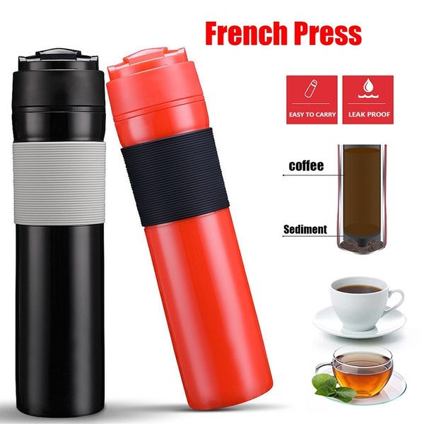 350ml Portable French Press Mug Durable Coffee Press Bottle Wish