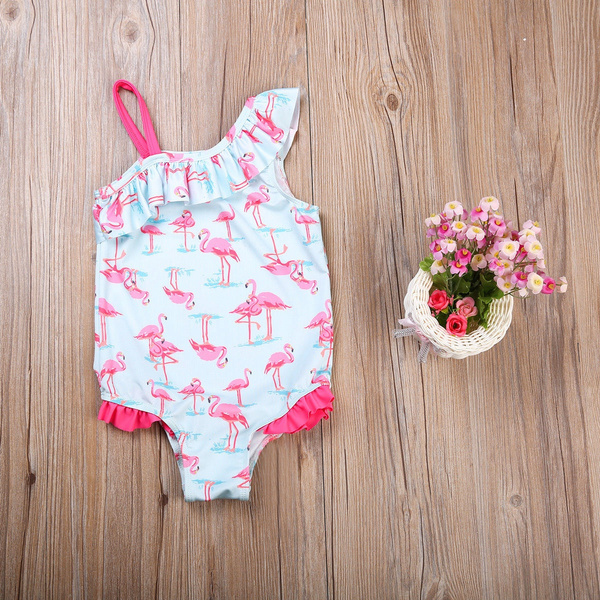 kids flamingo bathing suit