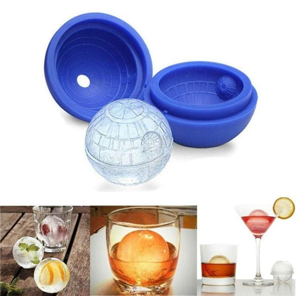 Ice Hockey Silicone Blue Wars Death Star Round Ball Ice Cube Mold