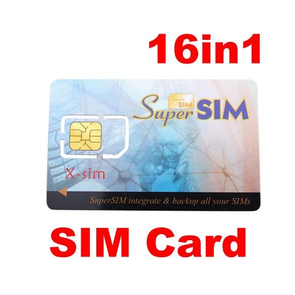 New Design 16 In 1 Max Sim Cell Phone Magic Super Card Backup W Wish