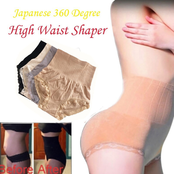 Women High Waist Slimming Shaping Panty Waist Trainer Lace Panties Butt  Lift Body Shaper Underwear Plus Size