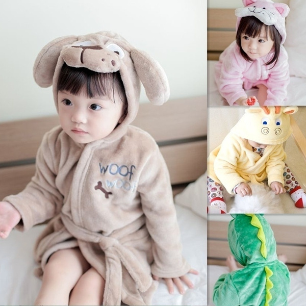 New Children's Bathrobes Five Kinds Animal Cartoon Baby Pajamas