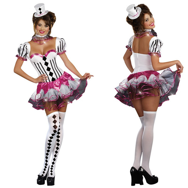 Halloween Sexy Clown Costume Women s Adult Magician Cosplay Costume Animal Trainer Costume