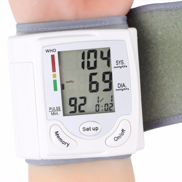Automatic Sphygmomanometer Digital LCD Display Wrist Blood Pressure