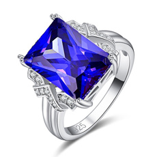Sterling, Fashion, emeraldring, tanzanite