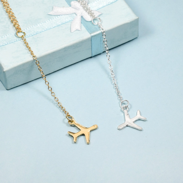 Gold Airplane Necklace | Wanderlust jewelry, Gift necklace, Airplane  necklace