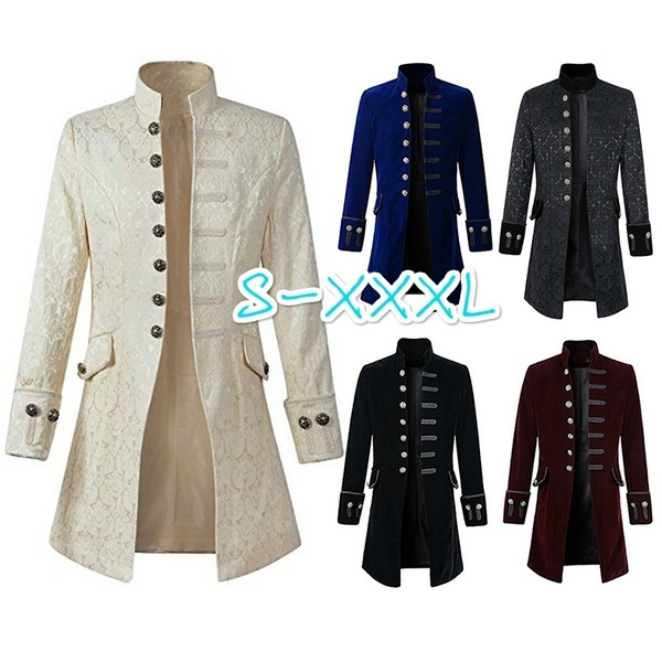 Mens Vintage Tailcoat Jacket Tailcoat Jacket Goth Steampunk Uniform Gothic Victorian Frock Coats