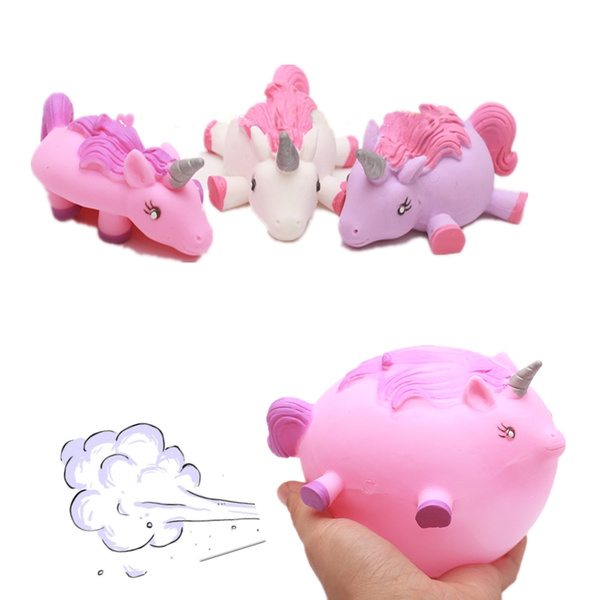 UNICORN BALLON INFLATABLE SQUEEZE SPLAT BALL TOY PARTY BAG FILLER STOCKING BALL 