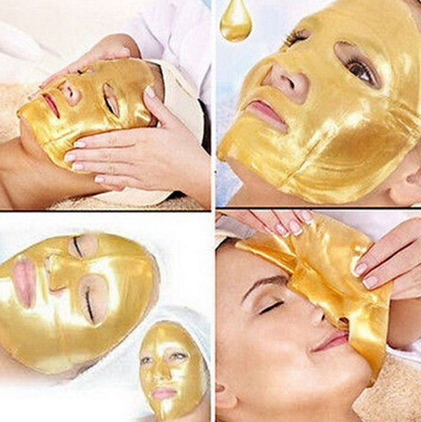 Gold Collagen Facial Mask Face Crystal Jelly Masks Wrinkle Care，women ...