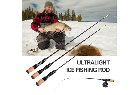 Ice Fishing Rod Fiberglass Winter Fishing Pole 19''/25''/28'' Saltwater K9L3 