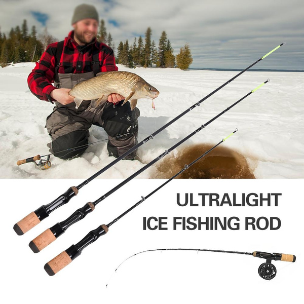 Ice Fishing Rod Fiberglass Winter Fishing Pole 19''/25''/28'' Saltwater K9L3 