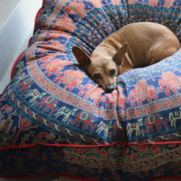 boho floor pillow Huge mandala tapestry dog bed cover mandala cushion cover 