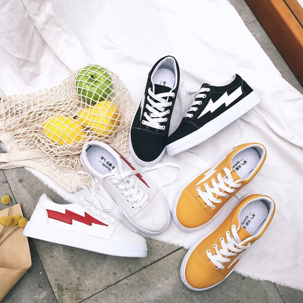 2018 New Arrival Women Revenge X Storm Skateboard Shoes Casual Canvas Shoes Size EU 36 40 Color Black White Yellow