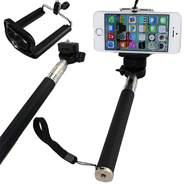 Tussen stikstof Kwalificatie LotFancy Extendable Selfie Stick Monopod with Phone Holder for iPhone 7  7Plus 6 6Plus 5s 5c Samsung Galaxy Note S6 Edge S5 5 S4 & 1/4” Screw Thread  for Cameras, 180 Degree Adjustable Head | Wish