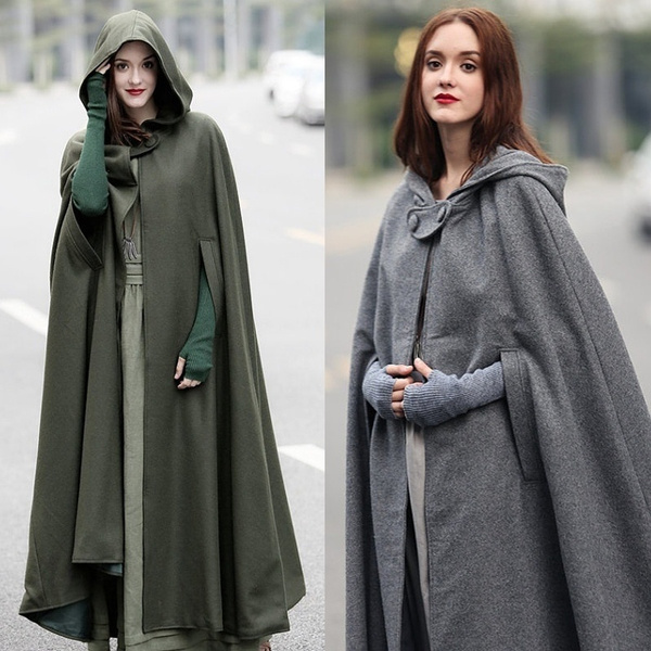 black hooded wool coat womens