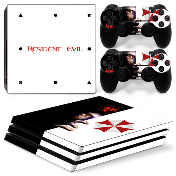 Resident PS4 Pro Sticker Covers Decal PlayStation 4 Pro (Console + Two Controllers) Skins - Resident Evil Wish