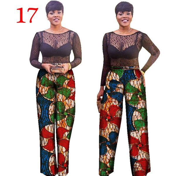 Women's Summer Loose Long Pants With African Print