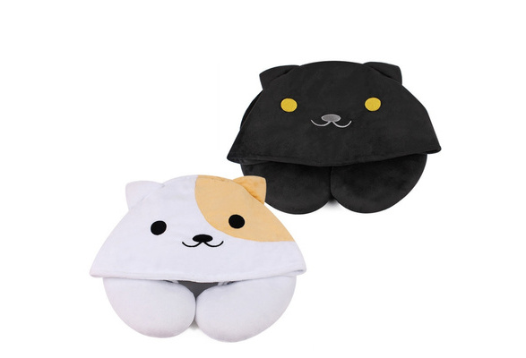 japanese cat plush pillow