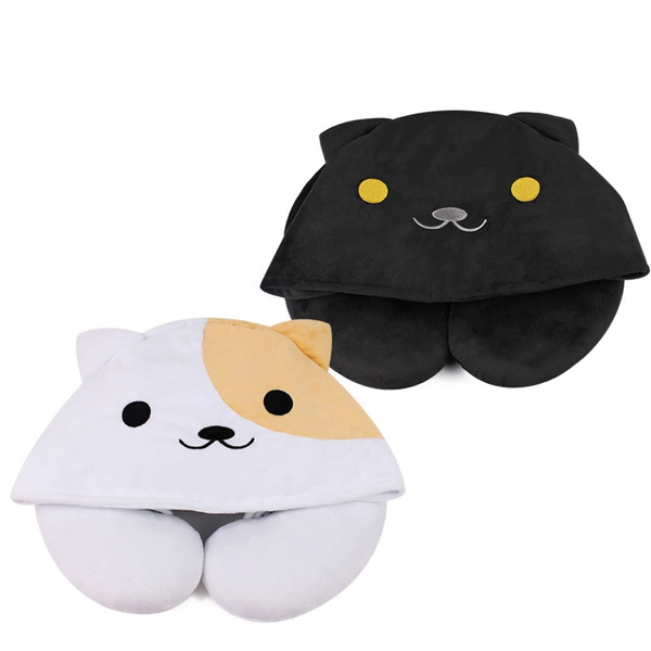 japanese cat plush pillow