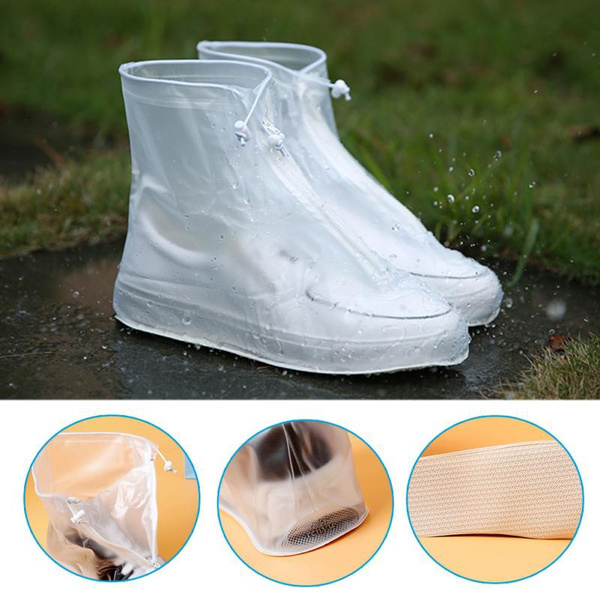 1 Paar wiederverwendbare wasserdichte Überschuhe Schuhe Protector Regenschutz DE 
