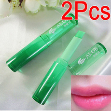 2Pcs Moisturizing Fashion  Magic Color Changing Lip Blam Lipstick Waterproof Aloe Vera Long Lasting