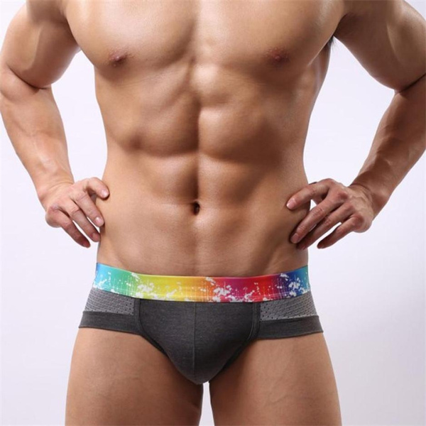 HHI Men Sexy Briefs Underwear Mens Mesh Breathable Briefs Shorts Men s Panties Underpants Ropa Interior Hombre Cuecas Gay Underwear hxhui