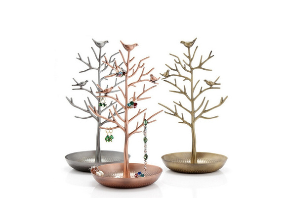 Jewellery Organizer Birds Tree Jewelry Stand Display Earring Necklace Holder  Jewellery Stand Rack Storage