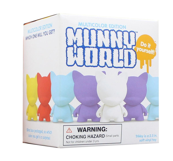 Kidrobot Vinyl Figure Munnyworld Trikky 6.5 White