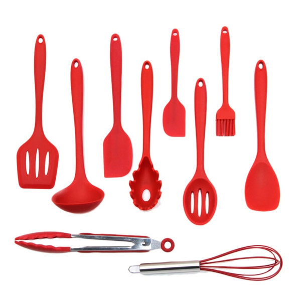 Silicone Cooking Spoon Sets, Heat Resistant Large Silicone Pasta