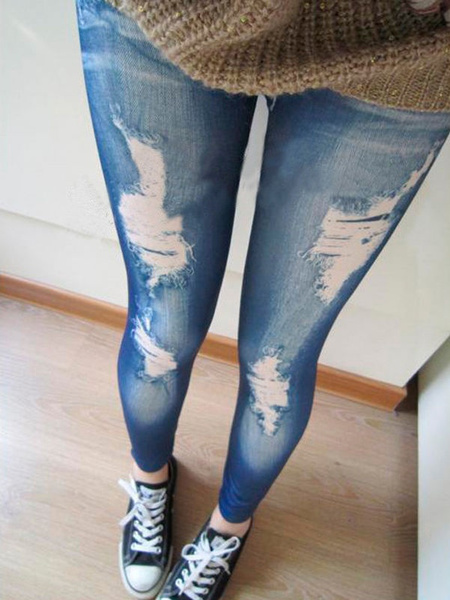 Girl Casual Pants Female Slim Jeans 